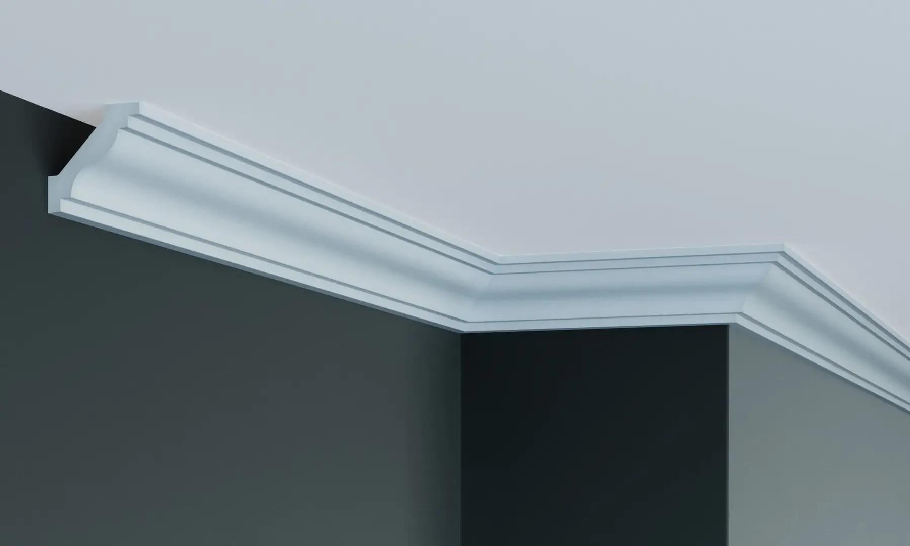 Плинтус потолочный полиуретановый Gaudi Decor 54x50x2000 мм (P 212)