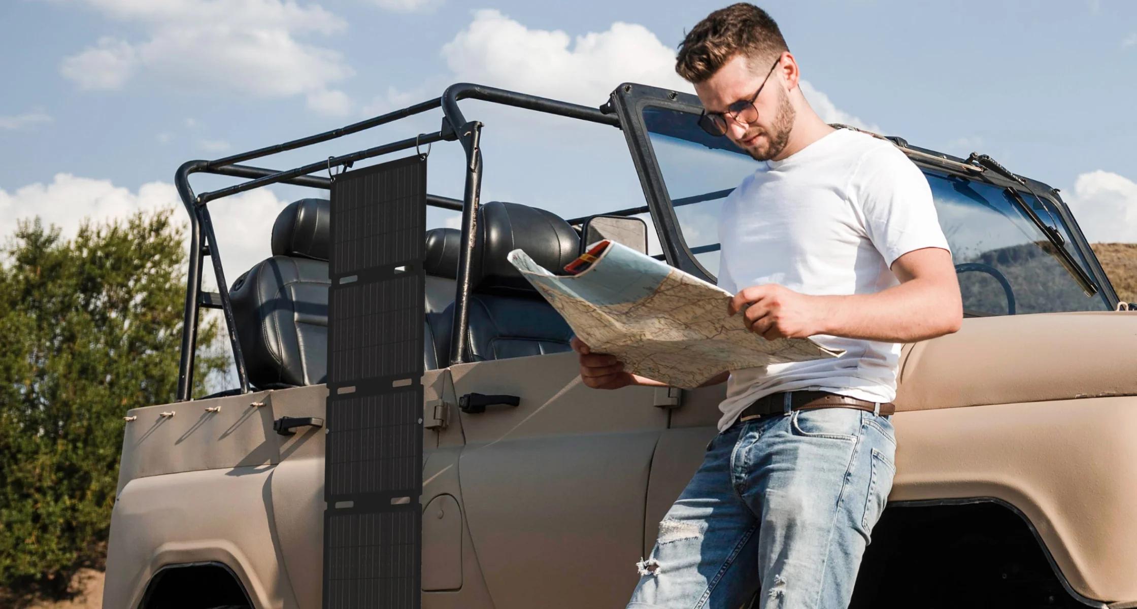 Солнечная панель портативная EcoFlow 45W Portable Solar Panel-Type-C защитой IP68 (EFSOLAR45-TYPE-C) (34630d13) - фото 5