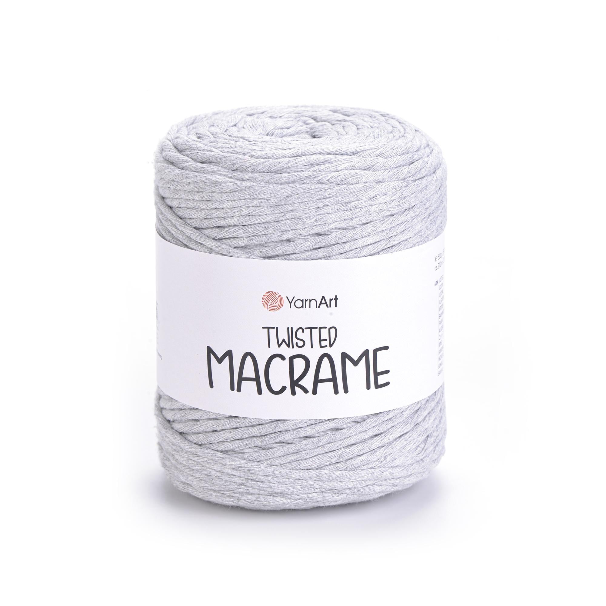 Шпагат для макраме Twisted Macrame 4 мм 500 г Світло-сірий №756
