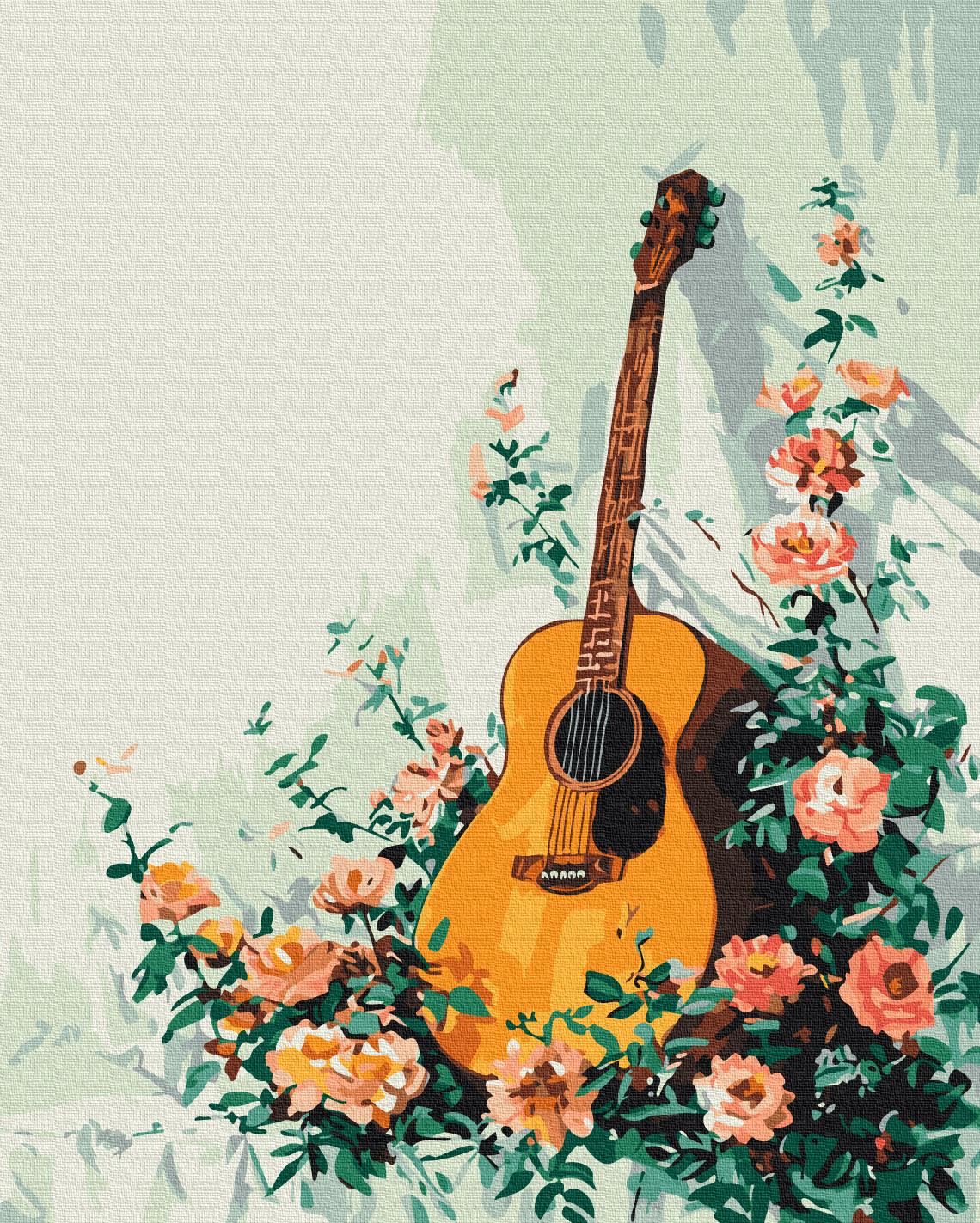 Картина по номерам Brushme Цветущая гитара 40x50 см (BS54041)