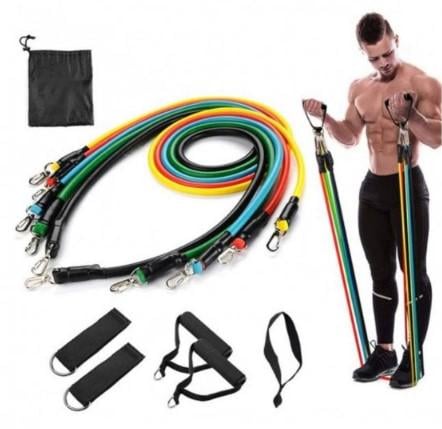 Набор для тренировок Power 2 набор трубчатых эспандеров/фитнес колесо - фото 2 Набор для тренировок Power 2 набор трубчатых эспандеров/фитнес колесо - фото 2