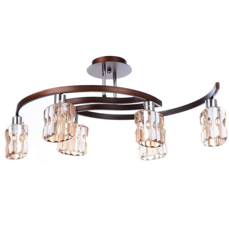 Люстра потолочная Brille BR-597S/6 E14 CH/W на 6 плафонов