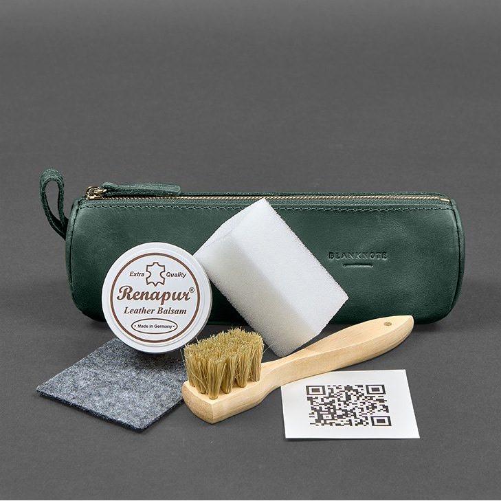 Набор для ухода за кожаными изделиями в кожаном чехле Зеленый (A-028351) - фото 4 Набор для ухода за кожаными изделиями в кожаном чехле Зеленый (A-028351) - фото 4