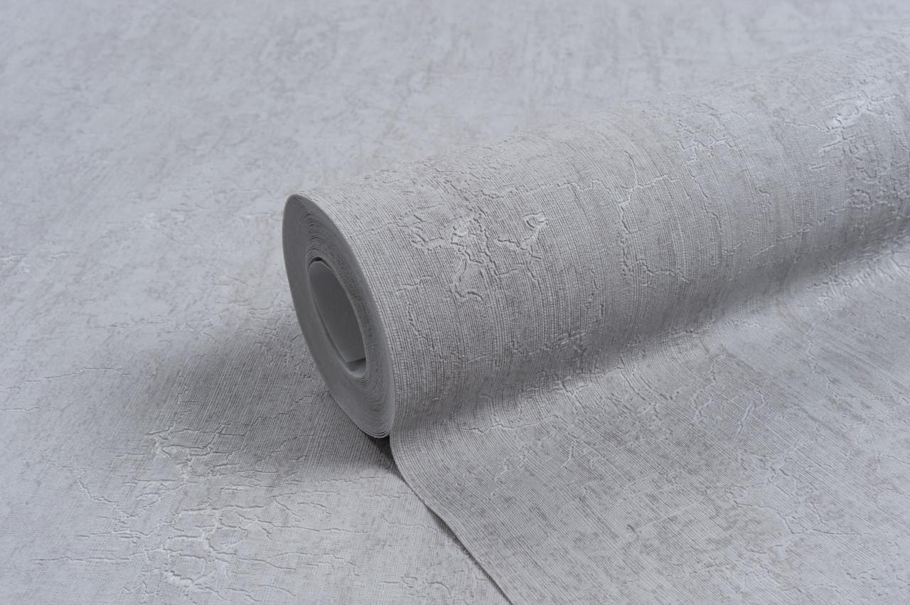 Обои флизелиновые LS Vinil Бетон ЭШТ 4-1563 винил горячего тиснения 1,06х10,05 м Светло-серый