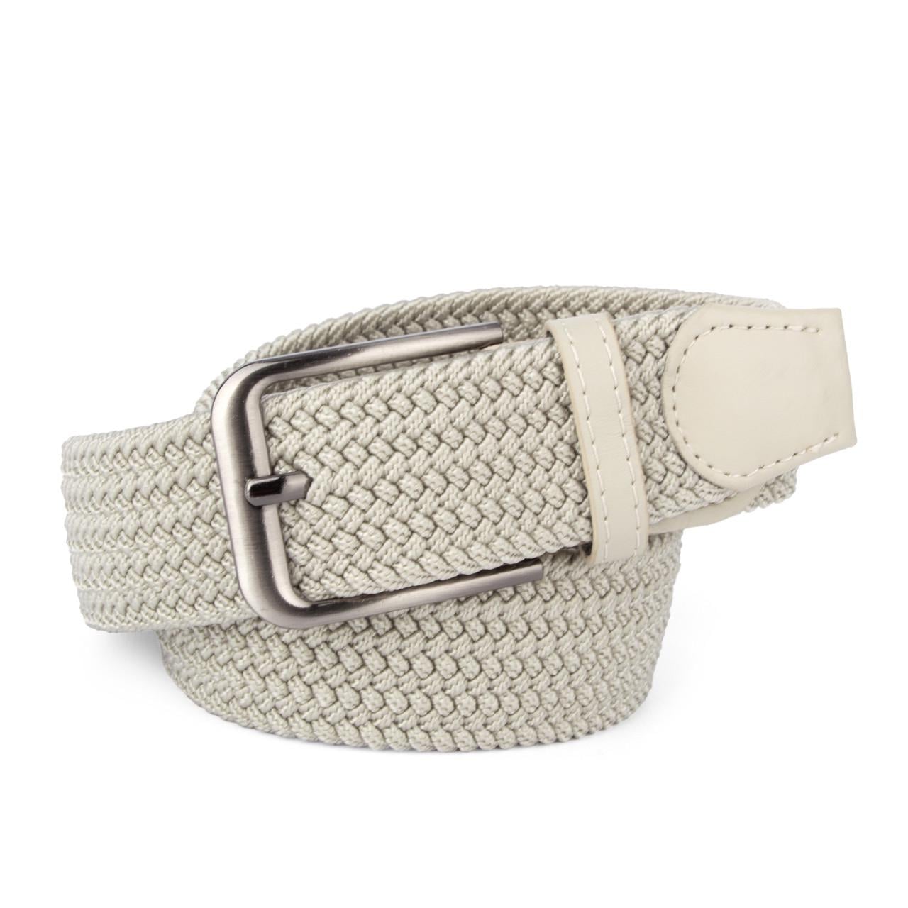 Ремень-резинка мужской PS-40045 плетеный 110 см Бежевый (2615352307)