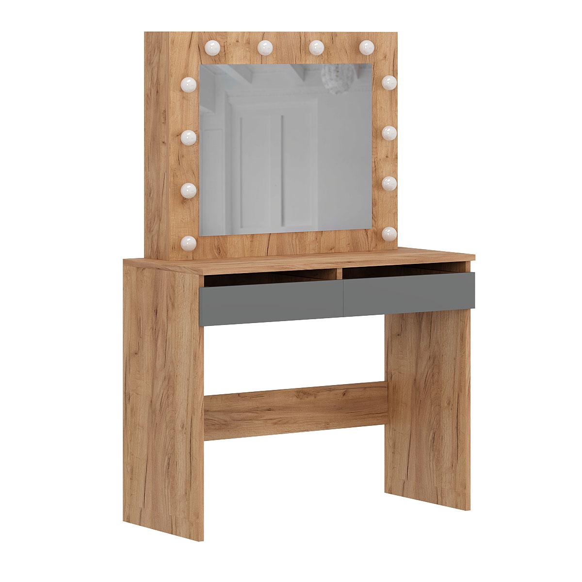 Туалетный столик Malta 940х430х1400 мм Дуб крафт золотой/Графит (GATB32120700000) - фото 2 Туалетный столик Malta 940х430х1400 мм Дуб крафт золотой/Графит (GATB32120700000) - фото 2