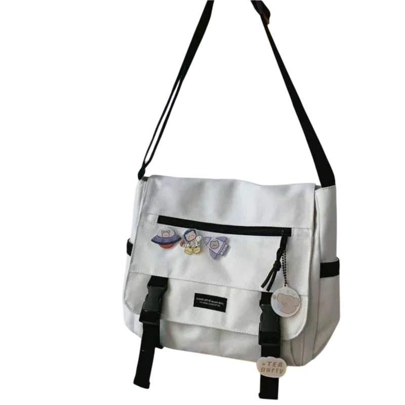 Сумка в японском стиле K POP Черно-белый (А530)