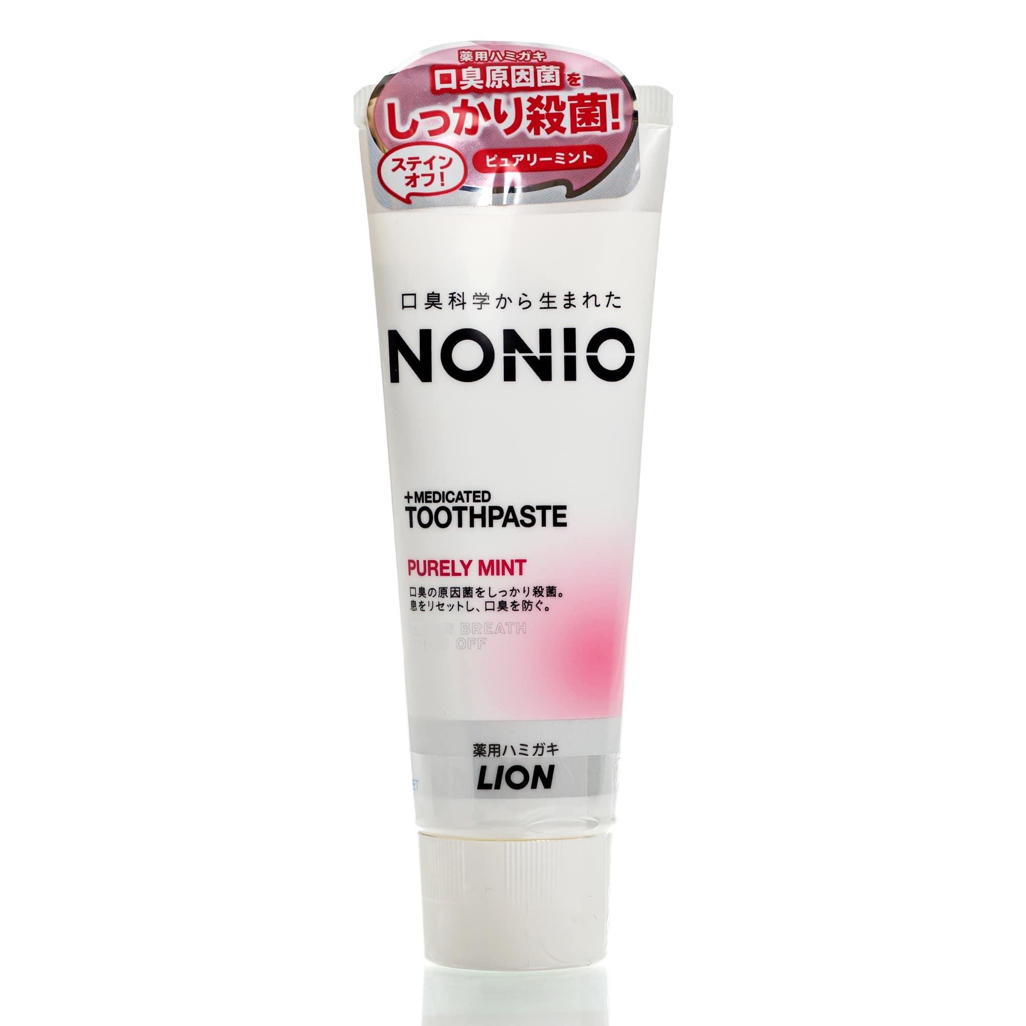 Паста відбілююча зубна чиста м'ята LION Nonio Medicated Toothpaste Purely Mint 130 г