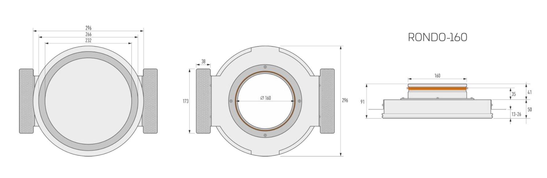 Круглые гипсовые диффузоры Ergovent Rondo-160 встраиваются в потолок (4779051540129) - фото 5