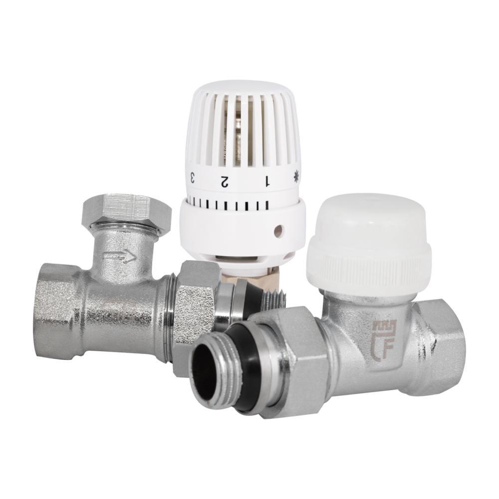 Комплект термостатический SD Forte 1/2" для радиатора прямой SF255W15 (22355285)