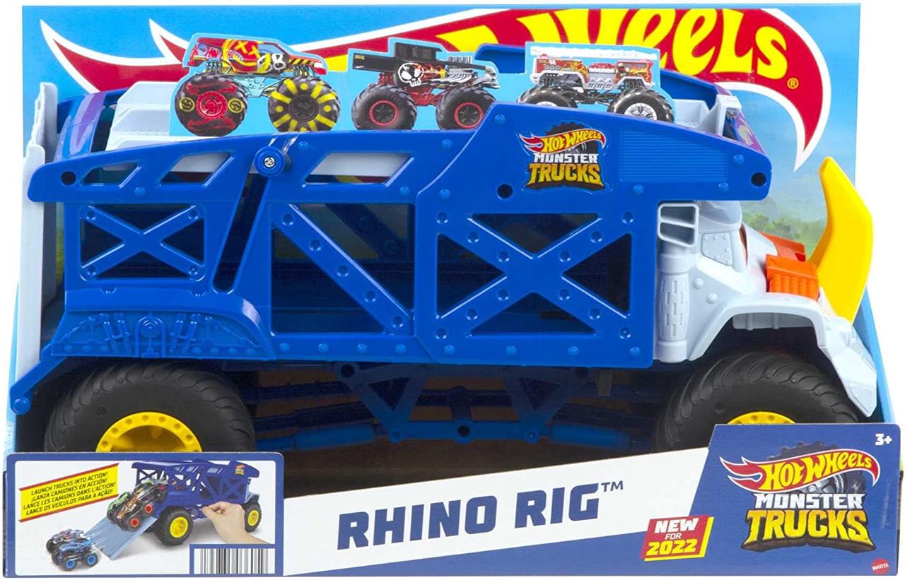 Монстр-транспортер Hot Wheels Monster Trucks Mover Rhino HFB13 - фото 6