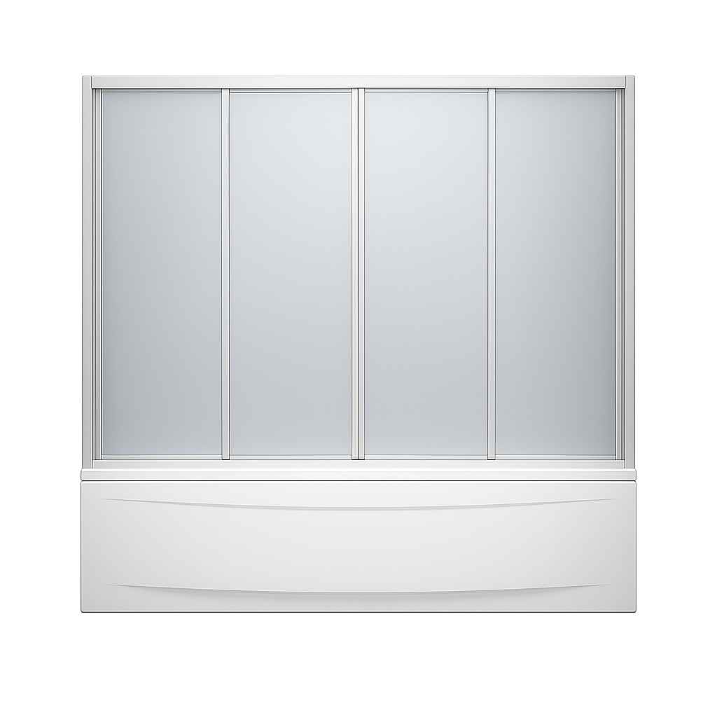 Штора на ванну скляна KO&PO F 140 S розсувні двері матове скло 140х140 см Сатин (C10638) - фото 2 Штора на ванну скляна KO&PO F 140 S розсувні двері матове скло 140х140 см Сатин (C10638) - фото 2