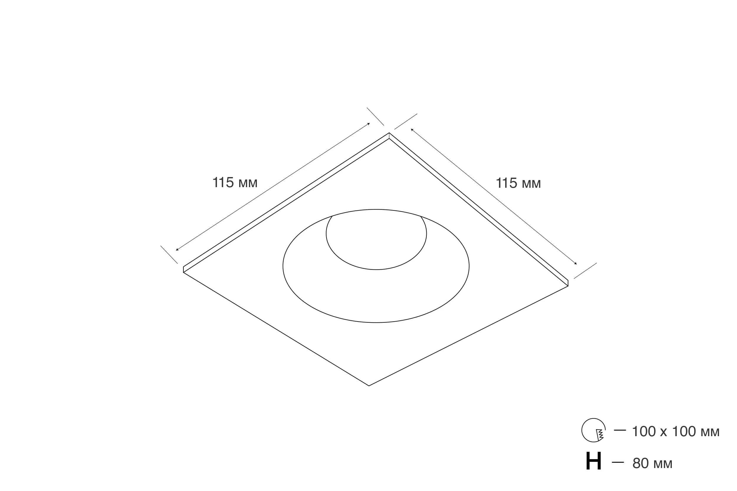 Точковий світильник врізний MJ-Light M045S-1 BK (11499594) - фото 3