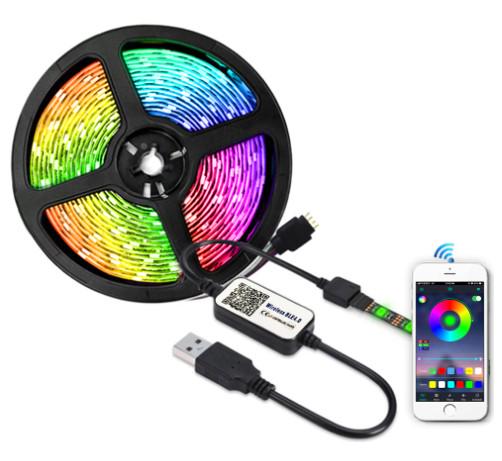Лента светодиодная LED 5 м RGB с USB с управлением через Bluetooth - фото 2