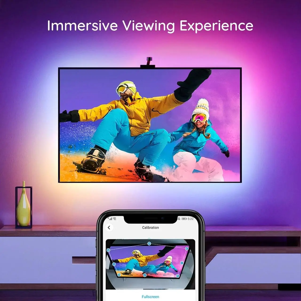 Комплект адаптивной динамической подсветки Govee Immersion TV для любого телевизора 75-85" - фото 4