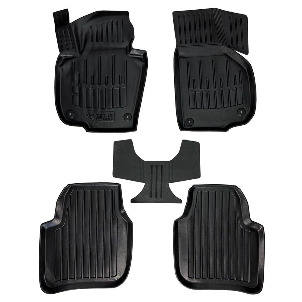 Килимки в салон SOVA-PL для Skoda Superb II 3T 2008-2015 гумові 5 шт. Чорний (28800555)
