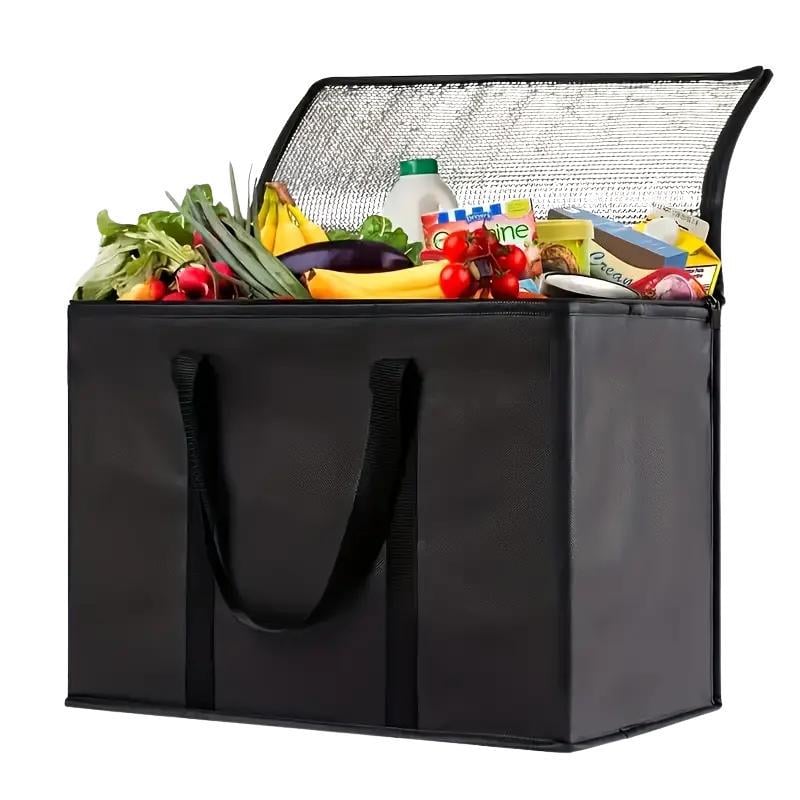 Термосумка для сохранения температуры термоизолированная для еды и напитков 41х33х26 см 35 л Черный (D-0148) - фото 2 Термосумка для сохранения температуры термоизолированная для еды и напитков 41х33х26 см 35 л Черный (D-0148) - фото 2