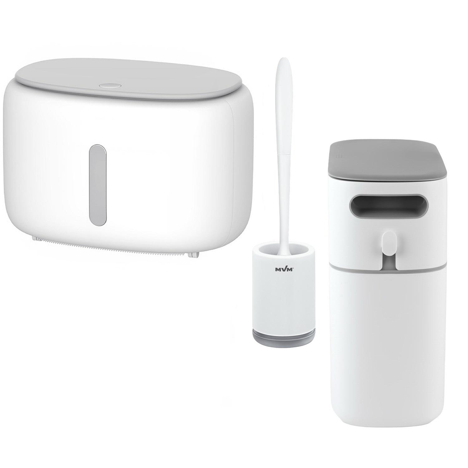 Набір аксесуарів для ванної MVM №31 MVM-MH-31 white/gray Сірий (228055)