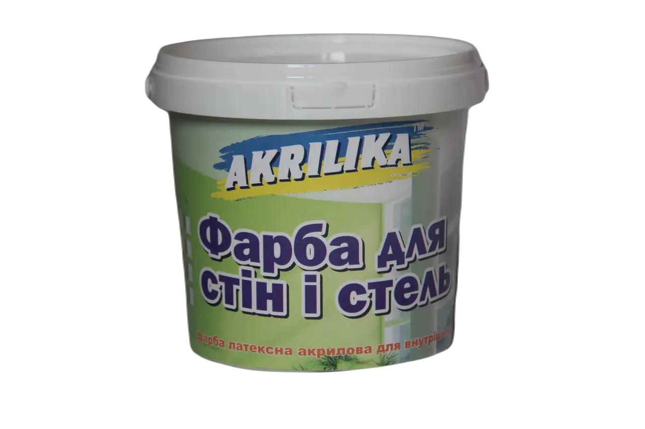 Фарба водоемульсійна Akrilika для стін та стель 1,4 кг Білий