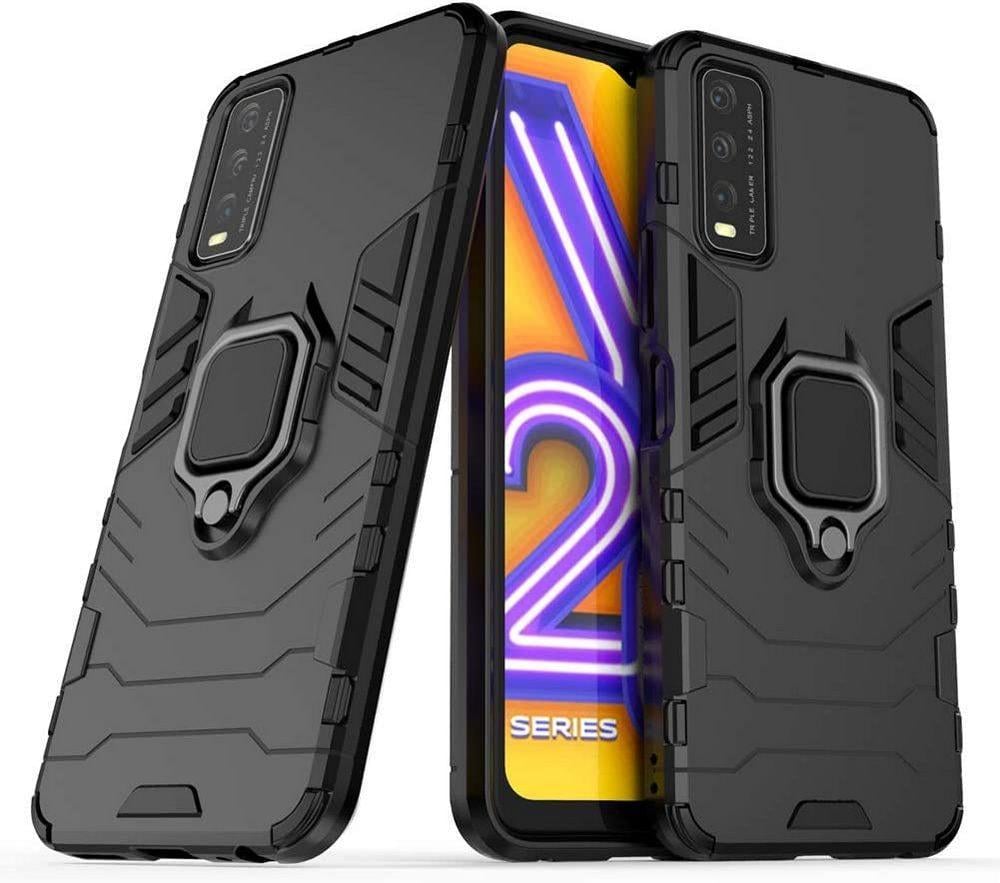 Протиударний чохол Vivo Y20 (підставка кільце) Black (29687-2B)