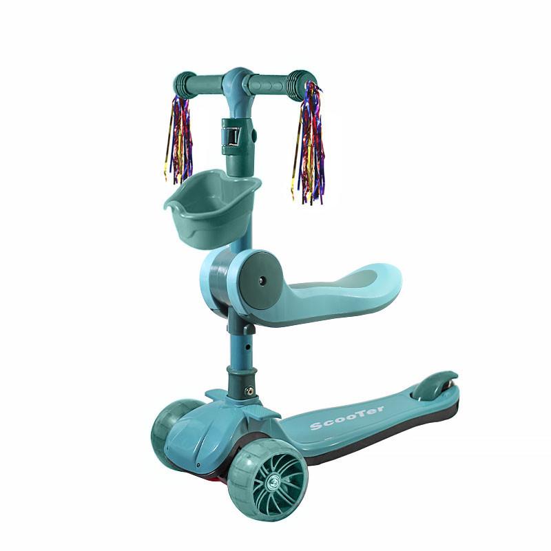 Детский самокат 2 в 1 Scooter BAQ-016-8 Turquoise