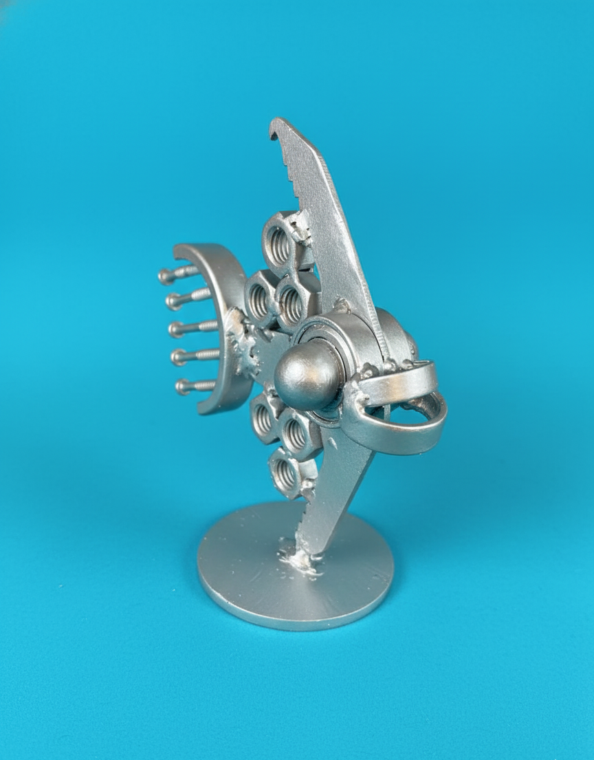 Рыбка стальная из металлолома ручной работы (30731873)