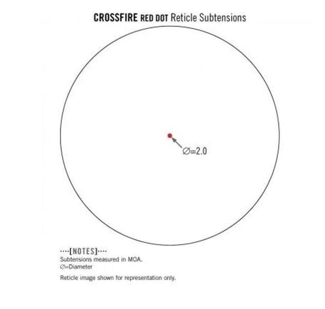Прицел коллиматорный Vortex Crossfire Red Dot Weaver с точкой 2 МОА низкой и высокой базой в комплекте (CF-RD2) - фото 4 Прицел коллиматорный Vortex Crossfire Red Dot Weaver с точкой 2 МОА низкой и высокой базой в комплекте (CF-RD2) - фото 4