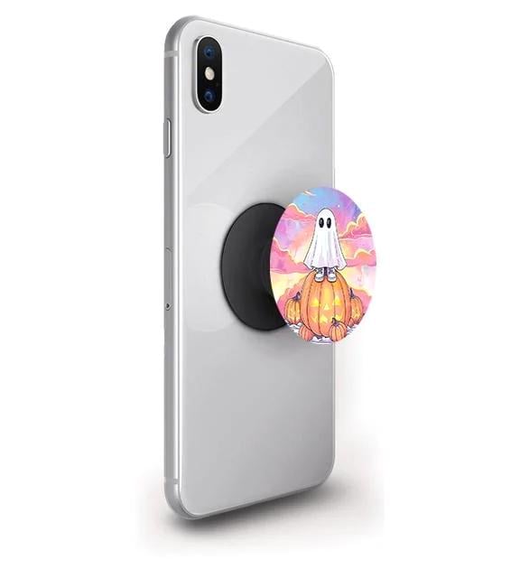 Попсокет для телефона PopSockets Привидение и тиква Черный (pop17)