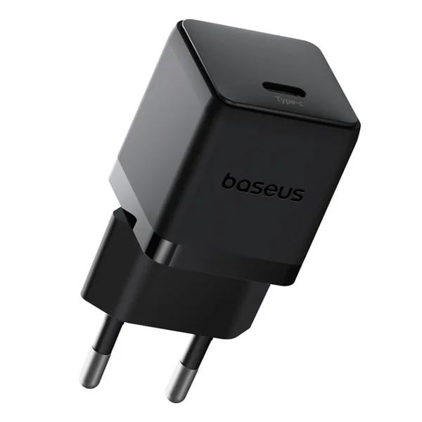 Зарядний пристрій мережевий BASEUS Palm Fast Charger 20W USB-C з кабелем USB-C to Lightning 1 м Cosmic Black (E0116401)
