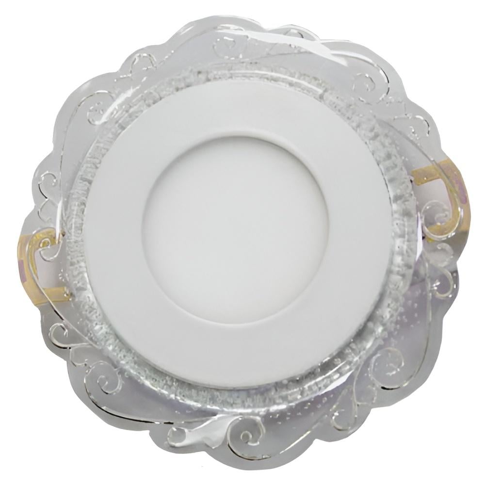 Панель LED Lemanso Волна 3W + 3W 350Lm 4500K с розовой подсветкой (LM1016)