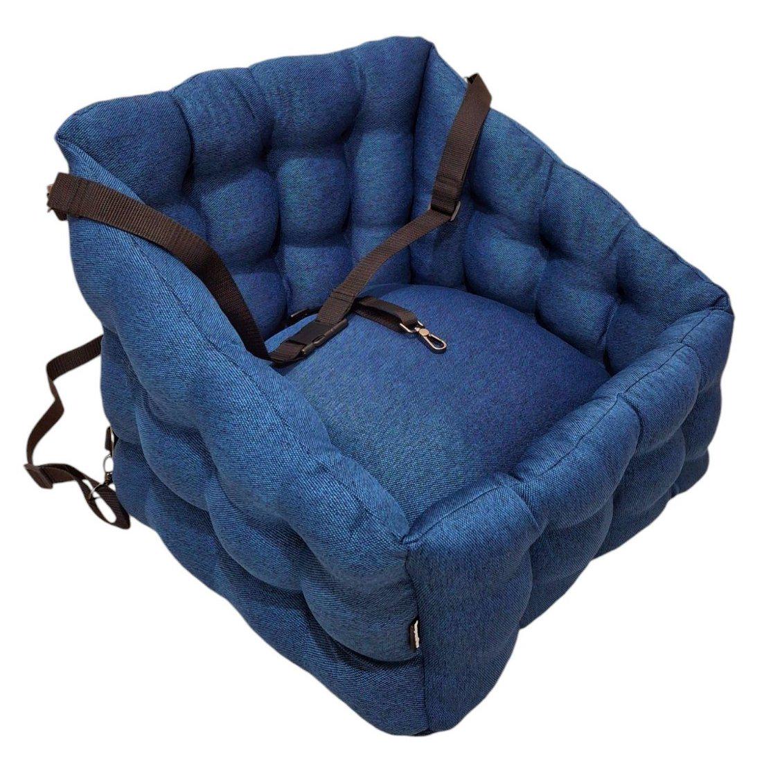 Автомобільне крісло для собак Huge and Tiny зі знімними ременями 50x45 см Синій - фото 6 Автомобільне крісло для собак Huge and Tiny зі знімними ременями 50x45 см Синій - фото 6