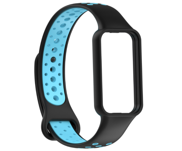 Ремешок для смарт-часов Sport Silicone для Xiaomi Mi Smart Band 8 Active Черно-синий