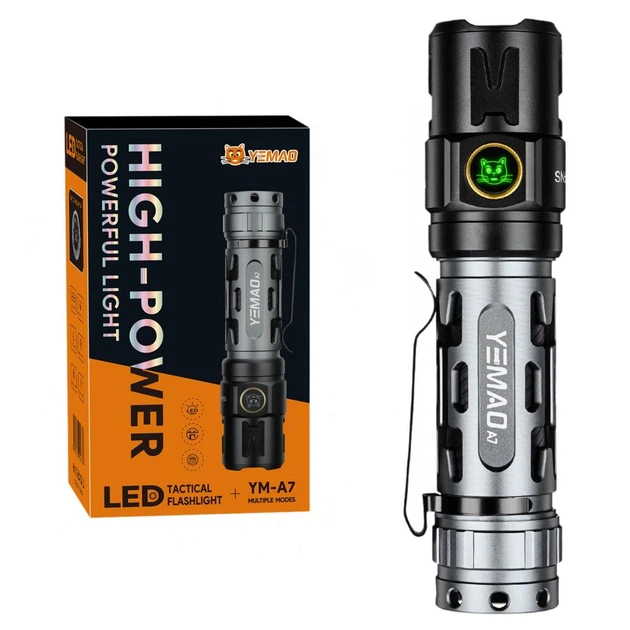 Фонарь YEMAO YM-A7 2200лм аккумуляторный ручной Серый (GR-05364)