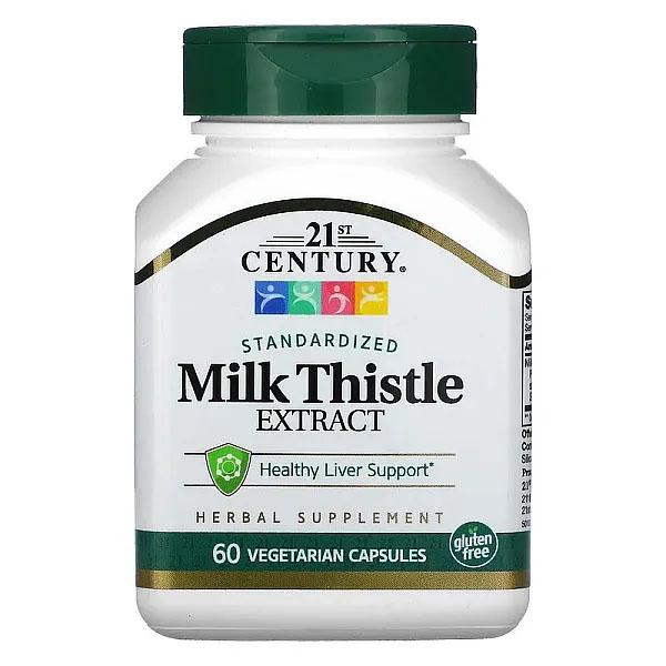 Расторопша 21st Century Milk Thistle Extract 60 вег. капс. (000024444)