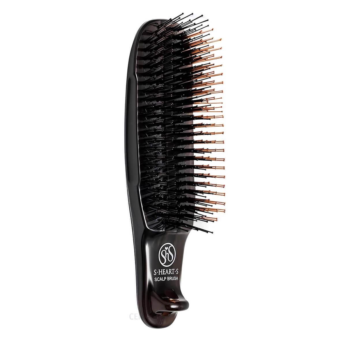 Расческа для волос короткая S-HEART-S Majestic Scalp Brush Коричневый - фото 1