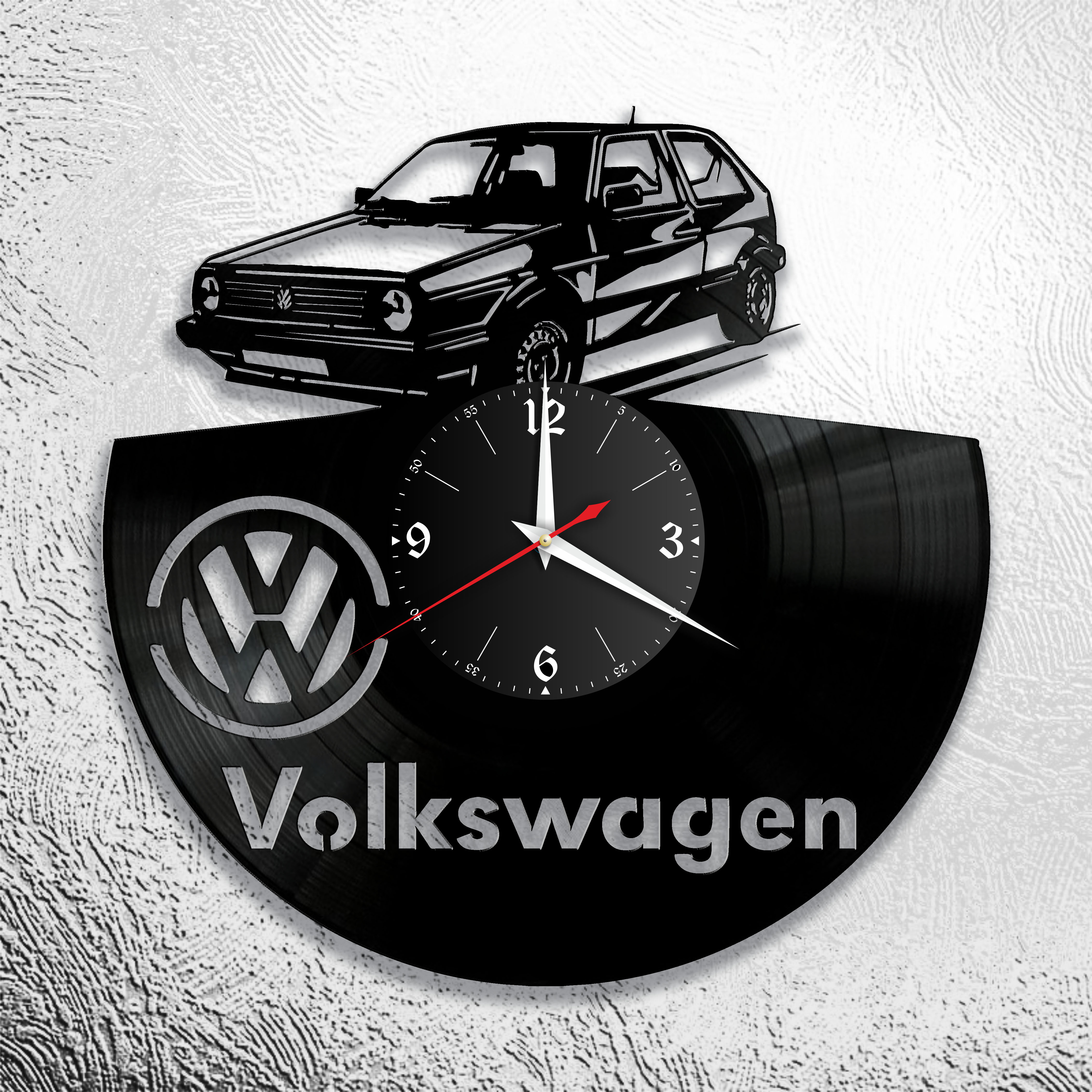 Часы настенные Volkswagen 0913 из виниловой пластинки