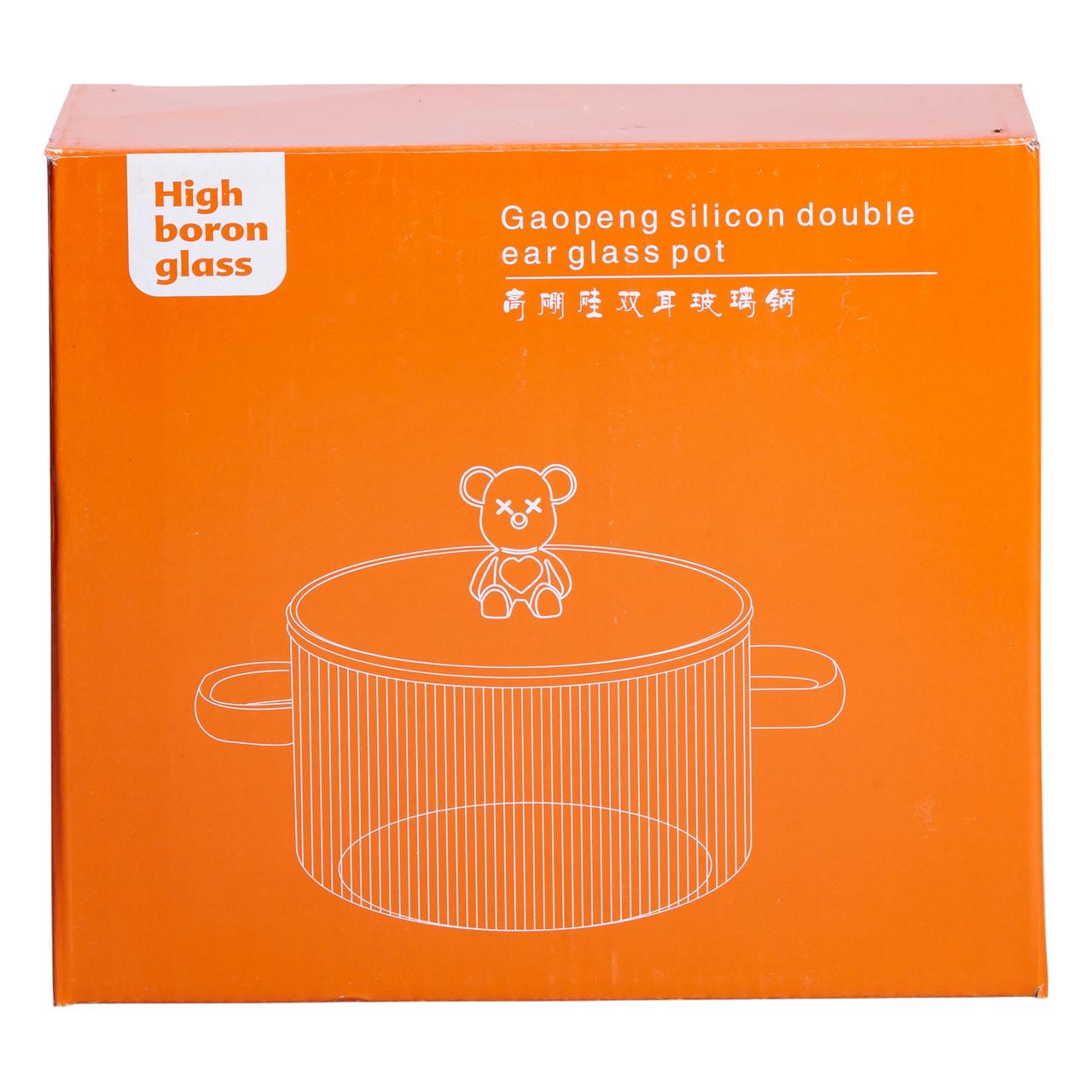 Каструля скляна з кришкою жароміцна 1,7 л Прозорий (HP-34-22) - фото 6 Каструля скляна з кришкою жароміцна 1,7 л Прозорий (HP-34-22) - фото 6