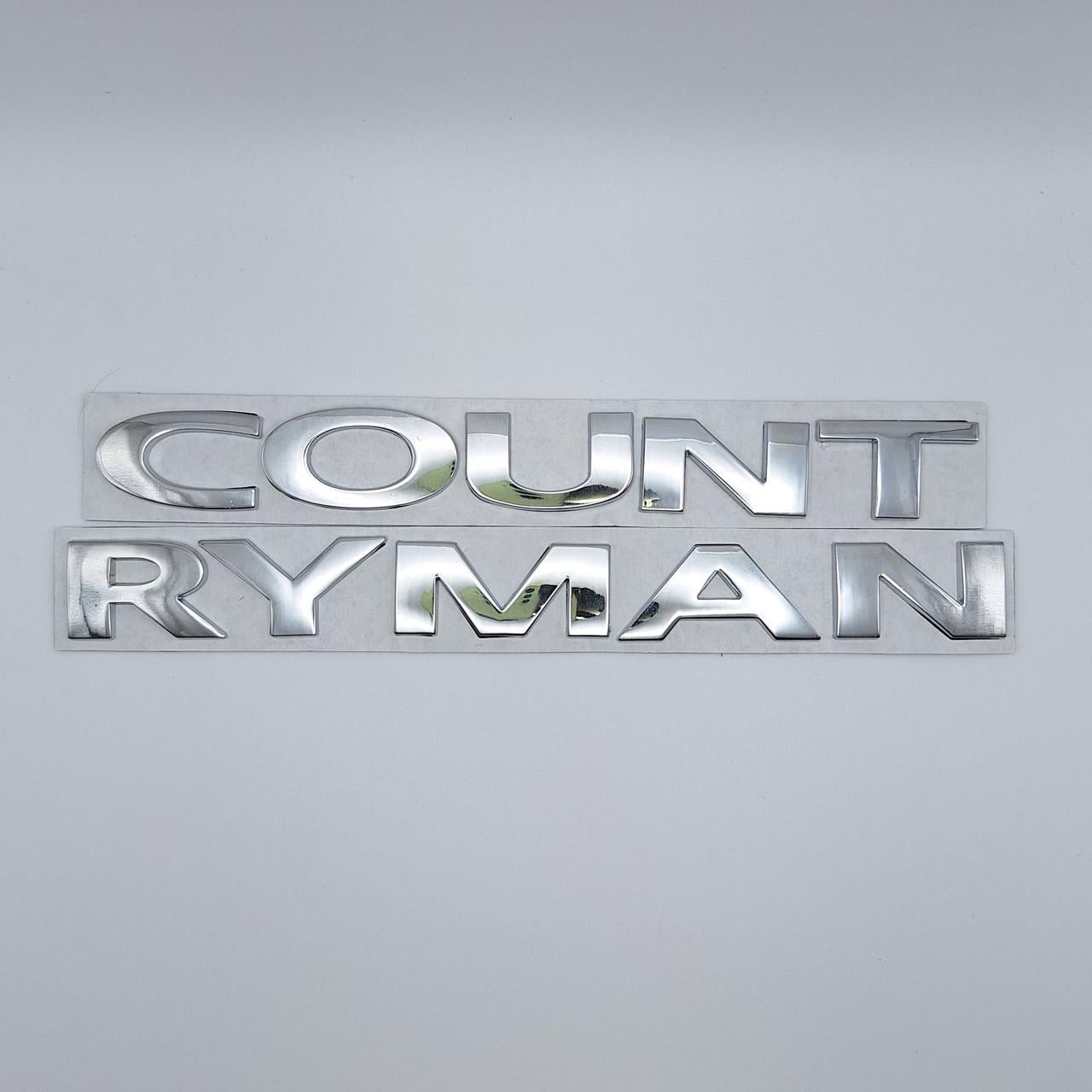 Эмблема надпись Countryman Mini металл 99х2,3 см Хром глянцевый (1931460481)