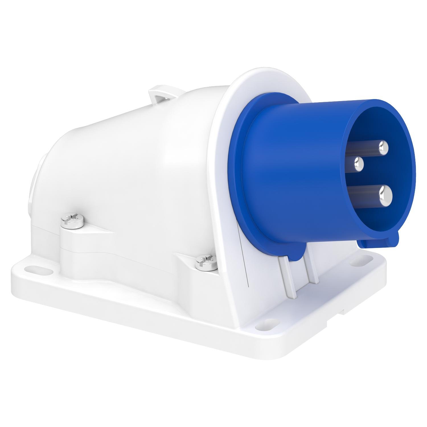 Силовая вилка Schneider Electric Mureva 2P+E 16А 250 В стационарная IP44 Синий (PKX16W423)