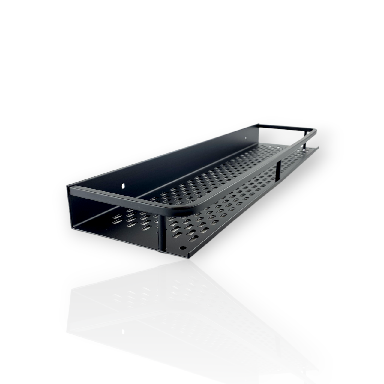 Полка в ванную комнату Ermo настенная алюминиевая 50х12х4 см Черный