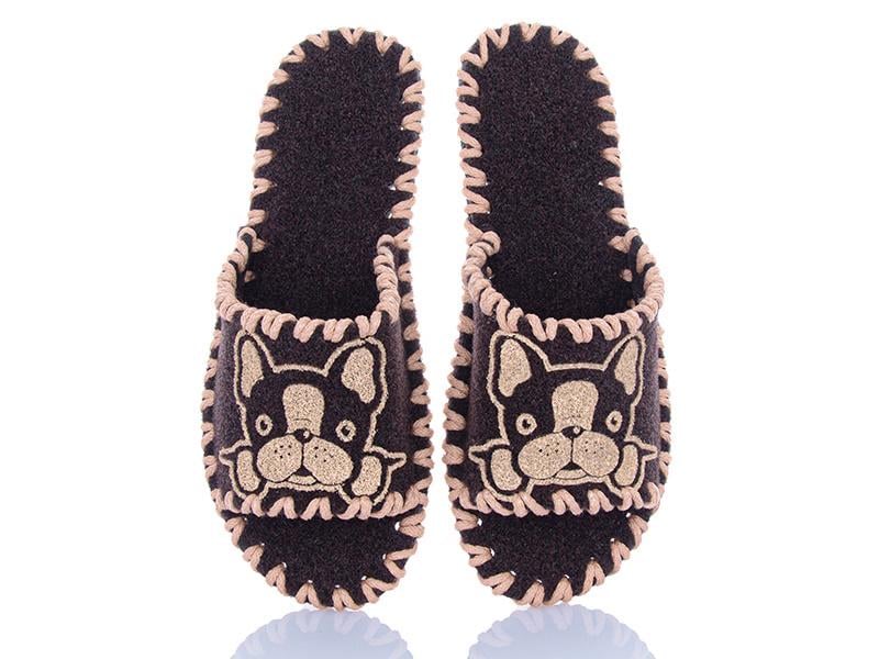 Тапочки фетровые женские VENDS 268 р. 40-41 Коричневый Тапочки фетровые женские VENDS 268 р. 40-41 Коричневый