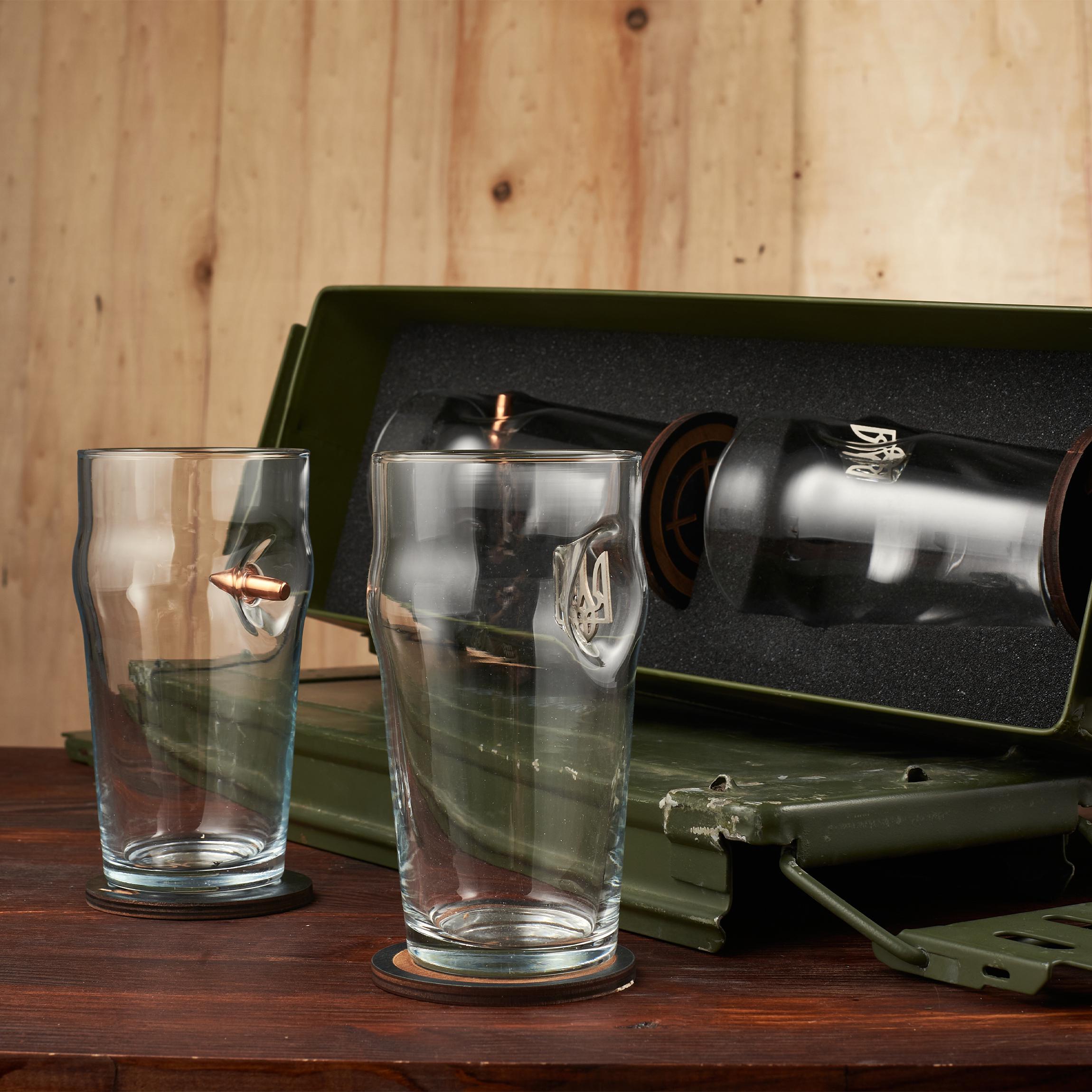 Набор БК пивные бокалы шар с гербом