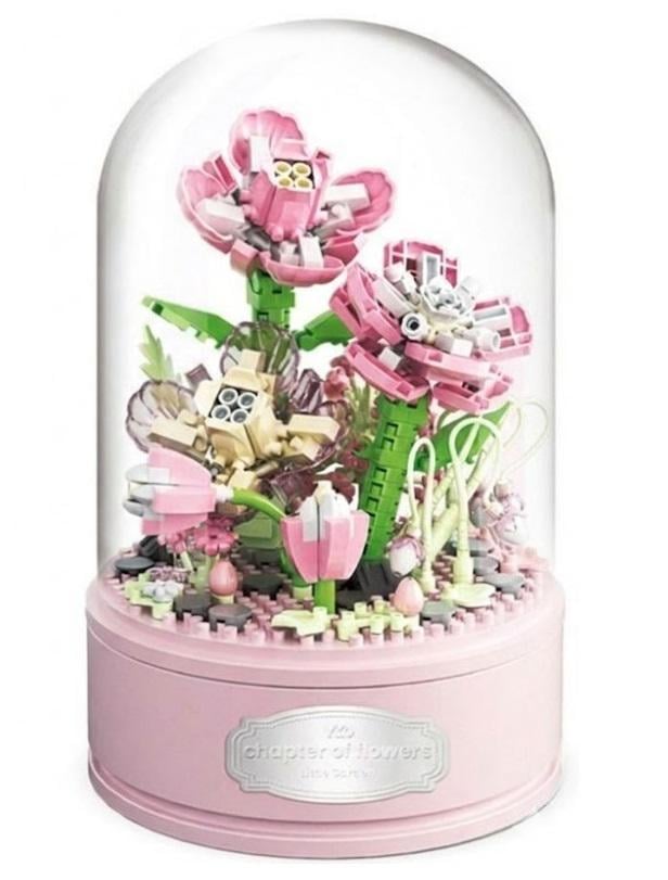 Конструктор музыкальный Musical Gardenias серия Musical Flask Розовые гардении под куполом 438 деталей (2104619288) Конструктор музыкальный Musical Gardenias серия Musical Flask Розовые гардении под куполом 438 деталей (2104619288)