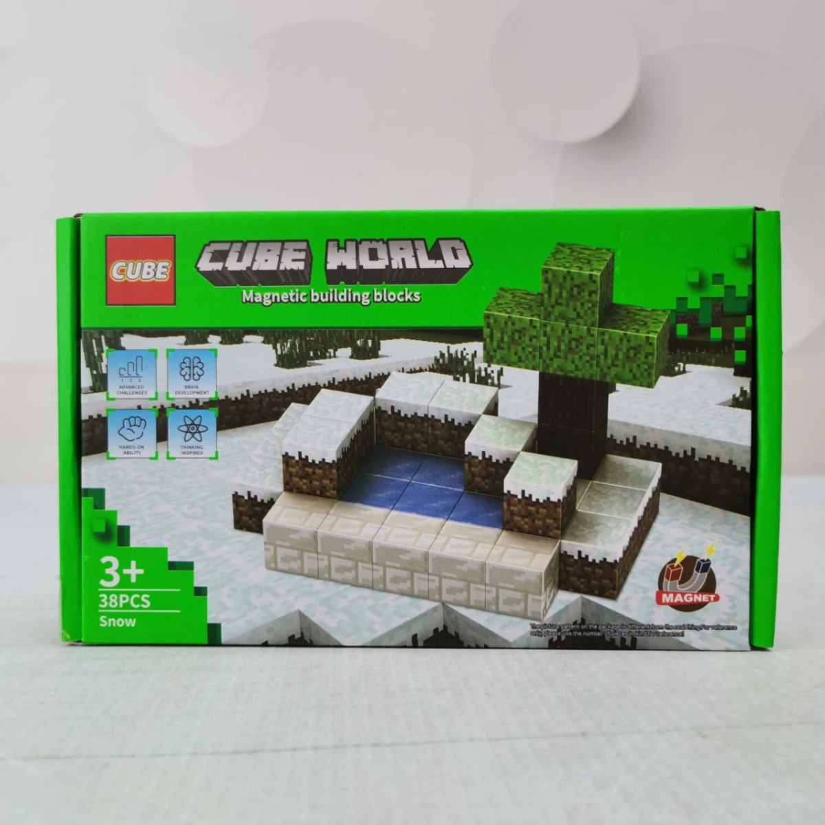 Магнитный конструктор Minecraft RDF 6820 A 38 деталей в коробке - фото 3 Магнитный конструктор Minecraft RDF 6820 A 38 деталей в коробке - фото 3