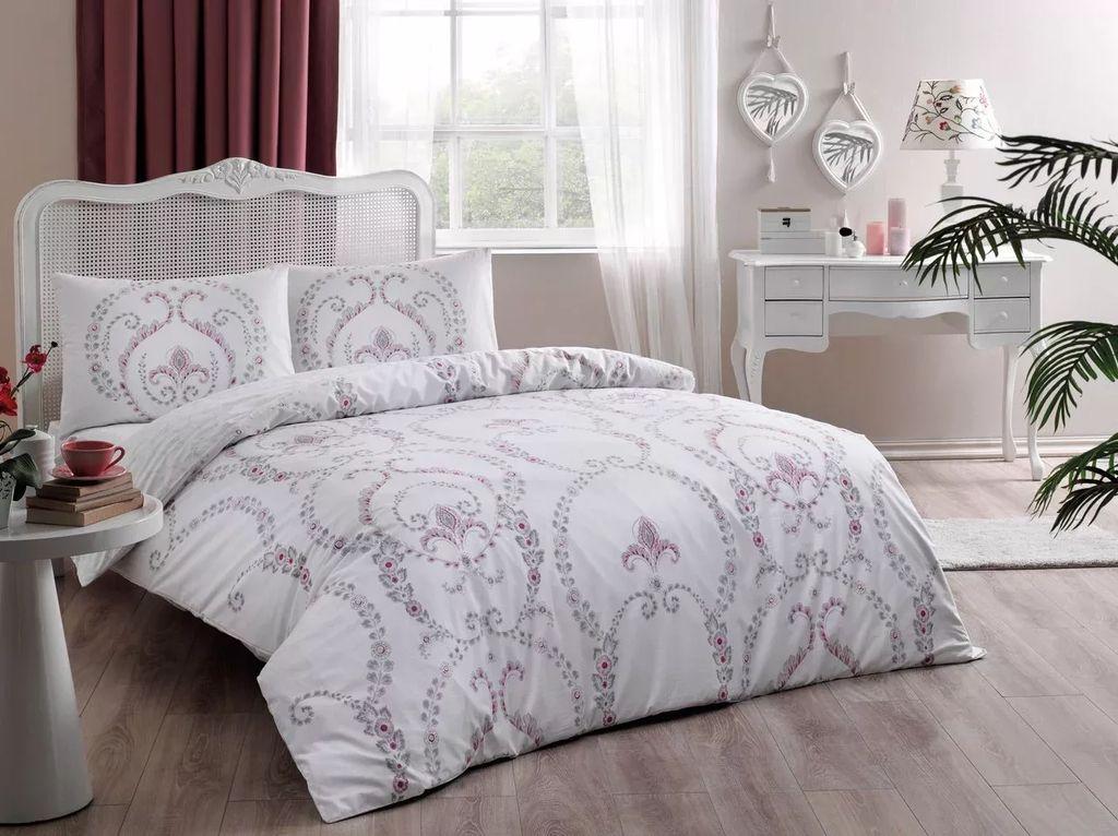 Постельное белье Tac Astra pembe v03 евро Розовый (svt 2000022293952)