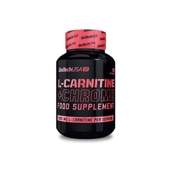 Жиросжигатель для спорта BioTechUSA L-Carnitine и Chrome 60 Caps