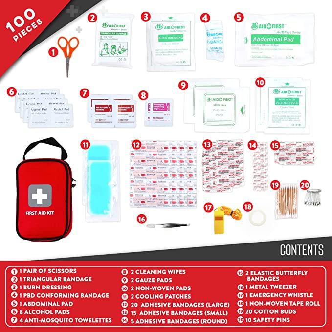Аптечка першої допомоги Thrive (100 шт.) — сумка першої допомоги, упакована з медичним приладдям - фото 2 Аптечка першої допомоги Thrive (100 шт.) — сумка першої допомоги, упакована з медичним приладдям - фото 2