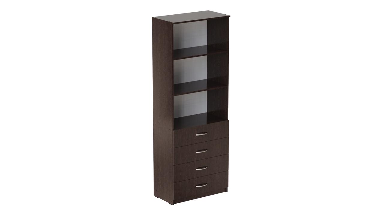Шкаф Ferrum-decor Анжело на 3 полки с 4 ящиками ДСП 16 мм 1900x700x380 мм Венге Магия (FRD-105021)