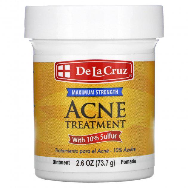 Крем от акне De La Cruz с 10% серы 737 г (DLC-15042)