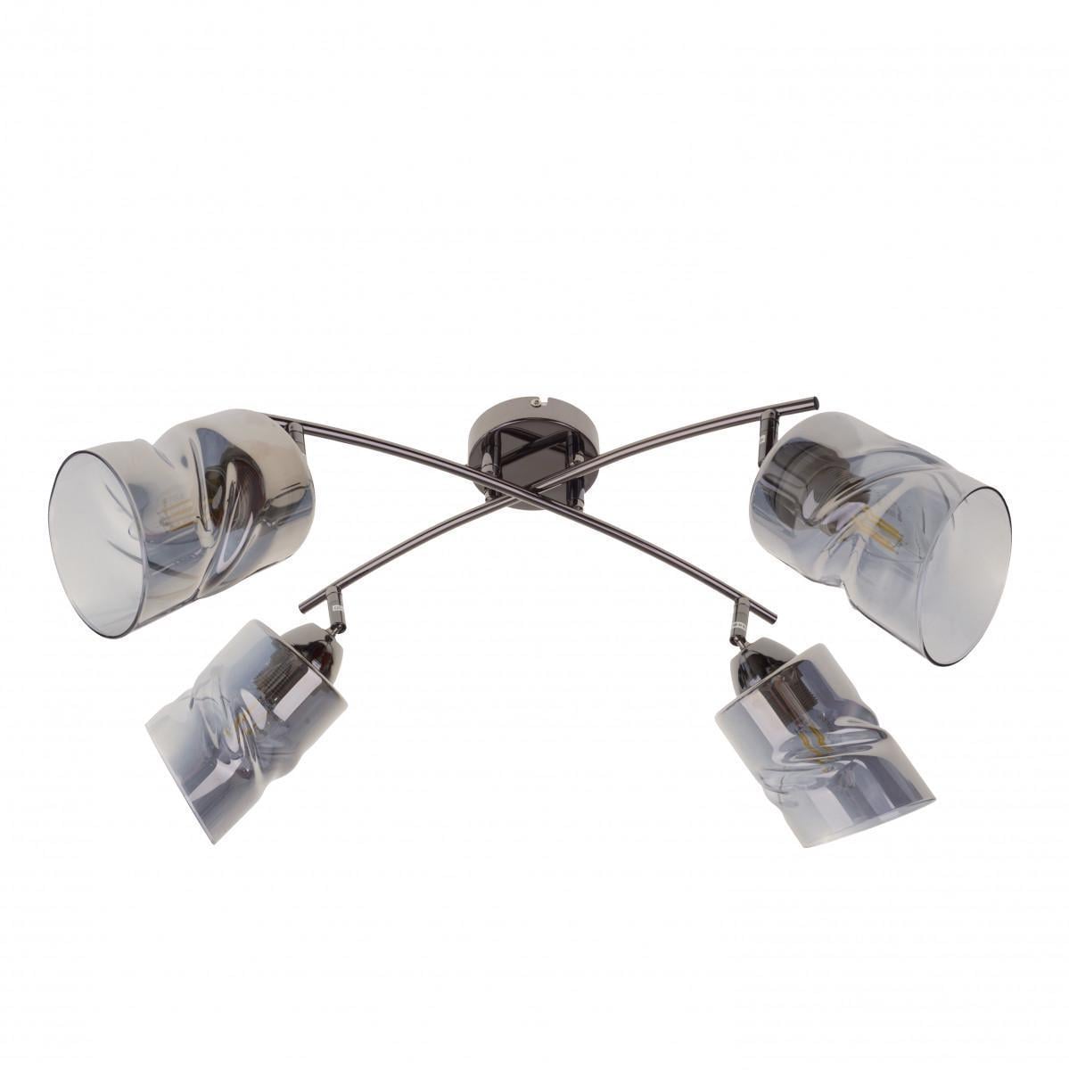 Люстра Brille LK-723S/6 E27 BK+CH 4 лампочки